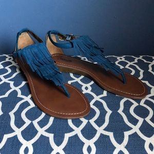 Carlos Santana Teal sandals Size 9